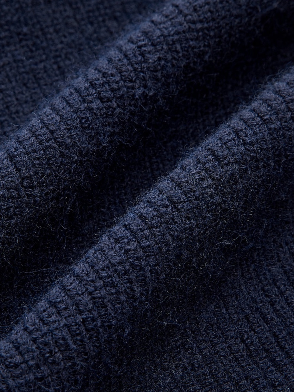 Commense Denim Panel Asymmetric V-Neck Knit Top - Picture 3 of 5